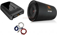 Pachet Subwoofer + Amplificator JBL GT-X1250T+GX-A3001, Tub Bass-Reflex,30 cm foto