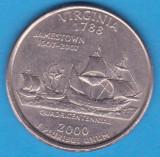 (M339) MONEDA SUA - QUARTER DOLLAR 2000, LIT. P - VIRGINIA, America de Nord