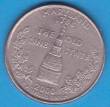 (M352) MONEDA SUA - QUARTER DOLLAR 2000, LIT. P - MARYLAND, America de Nord