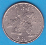 (M340) MONEDA SUA - QUARTER DOLLAR 2001, LIT. P - NEW YORK, America de Nord