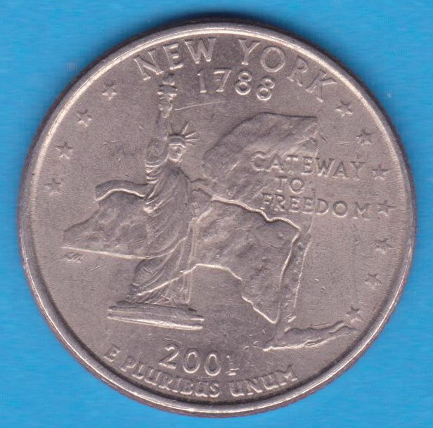 (M340) MONEDA SUA - QUARTER DOLLAR 2001, LIT. P - NEW YORK