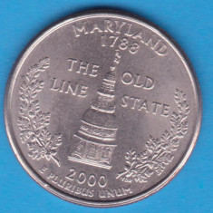 (M337) MONEDA SUA - QUARTER DOLLAR 2000, LIT. P - MARYLAND