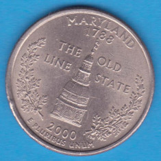 (M371) MONEDA SUA - QUARTER DOLLAR 2000, LIT. P - MARYLAND