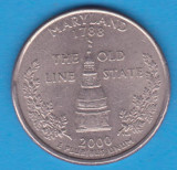 (M342) MONEDA SUA - QUARTER DOLLAR 2000, LIT. P - MARYLAND, America de Nord