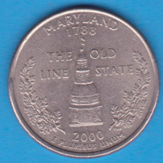 (M342) MONEDA SUA - QUARTER DOLLAR 2000, LIT. P - MARYLAND