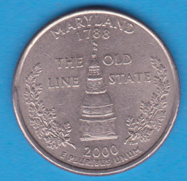 (M342) MONEDA SUA - QUARTER DOLLAR 2000, LIT. P - MARYLAND