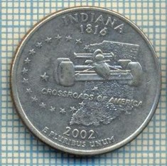 6916 MONEDA- S.U.A. - INDIANA -QUARTER DOLLAR-2002 D -starea care se vede foto