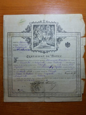 certificat botez 29 martie 1910 foto