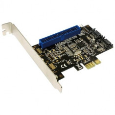 Card PCI-Express 1x, 2x S-ATA 6Gbps, 1x IDE, chipset Marvell 88SE9128, RAID 0/1, NCQ, AHCI, LOGILINK (PC0064) foto