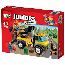 Lego Juniors 10683 Road Work Truck, sigilat, 132 piese, 4-7 ani foto
