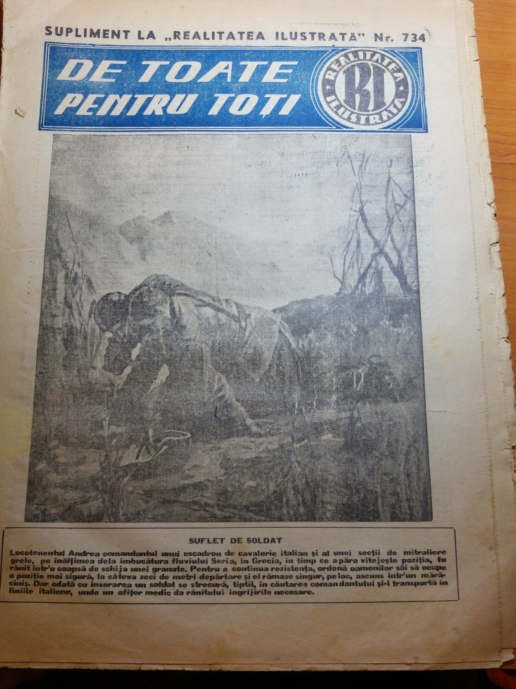 Revista " de toate pt toti " 1940 -supliment realitatea ilustrata |  Okazii.ro