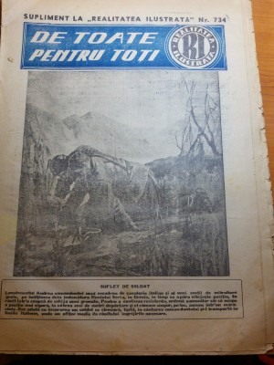 revista &amp;quot; de toate pt toti &amp;quot; 1940 -supliment realitatea ilustrata foto