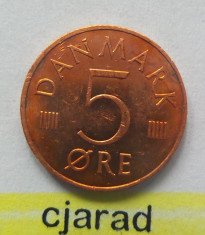 Moneda 5 Ore - Danemarca, 1985 *cod 2231 a.UNC foto