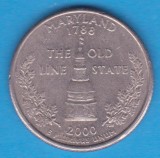 (M366) MONEDA SUA - QUARTER DOLLAR 2000, LIT. P - MARYLAND, America de Nord