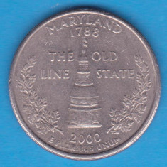 (M366) MONEDA SUA - QUARTER DOLLAR 2000, LIT. P - MARYLAND