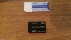 memory stick pro duo 8 gb plus adaptor foto