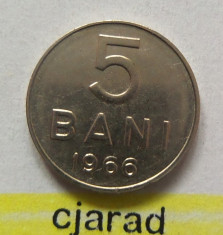 Moneda 5 Bani - RS Romania 1966 *cod 1576 XF foto