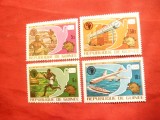 Serie- 100 Ani UPU 1974 Guineea , 4 val.