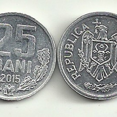 MOLDOVA 25 BANI 2015 UNC [1] livrare in cartonas