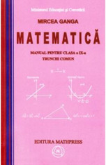 Manual matematica Clasa 9 - Trunchi comun - Mircea Ganga foto