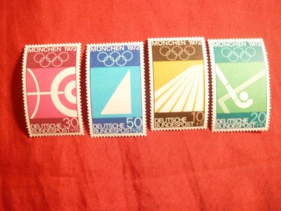 Serie Jocurile Olimpice -Preolimpiada Munchen 1972 RFG 1969,4 val. foto