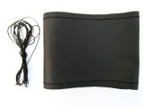 Husa volan imitatie piele 015 marime M neagra 1 cusatura, Oem