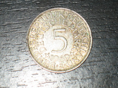 Moneda argint 5 marci Germania 1969, J foto