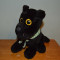 Jucarie plus pisica neagra (pantera neagra) cu ochi mari, tip Yoohoo, 20x20cm