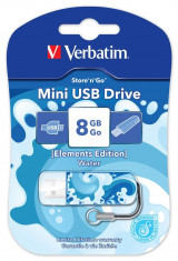 Verbatim MINI USB 2.0 8GB Elements Edition - Water foto