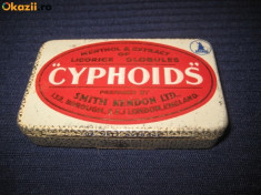 CUTII MEDICAMENTE Vechi. CYPHOIDS-Smith Kendon-Cutie medicamente veche. foto