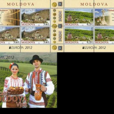 MOLDOVA 2012, EUROPA CEPT, bloc neuzat, MNH