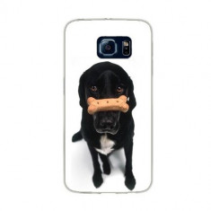 Husa Samsung Galaxy S6 Edge Slim Model Black Puppy foto