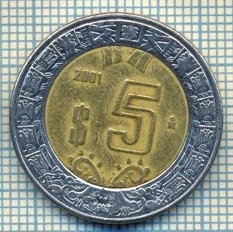 7006 MONEDA - MEXIC - 5 PESOS -ANUL 2001 -starea care se vede foto