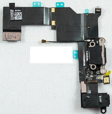 Banda cu conector incarcare iPhone 5S black originala foto