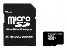 SILICON POWER MICRO SDHC 8GB CL4 WITH ADAPTER foto