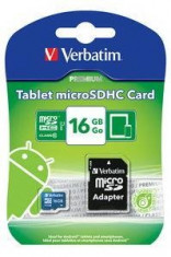 Verbatim Tablet microSDHC Class 10 16GB Green with adapter foto