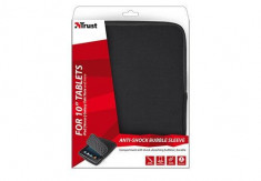 Trust Anti-shock Bubble Sleeve for 10 tablets - black foto