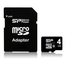 SILICON POWER MICRO SDHC 4GB CL4 WITH ADAPTER foto