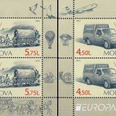 MOLDOVA 2013, Vehicule postale - EUROPA CEPT, bloc neuzat, MNH