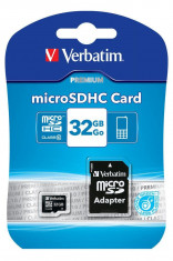 Verbatim MICROSDHC CLASS 10 32GB INCL ADAPTOR foto