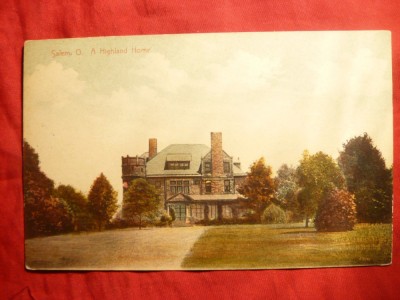 Ilustrata - Salem Ohio - A highland home ,numerotata , color , inc sec.XX SUA foto