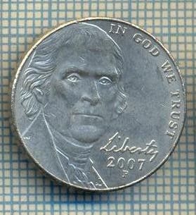 7028 MONEDA - SUA - FIVE CENTS -ANUL 2007 P-PR. JEFFERSON -starea care se vede foto