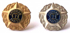 T4. LOT 2 INSIGNE MILITARE VETERANI TIP PIN SUA American Legion 92, 15 mm ** foto