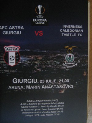 Astra Giurgiu - Inverness Caledonian Thistle FC (23 iulie 2015) foto