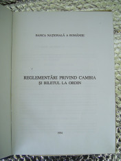 REGLEMENTARI PRIVIND CAMBIA SI BILETUL LA ORDIN foto