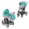 Carucior 2 in 1 Dotty Turquoise Baby Design