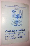 Calendarul competitiilor sportive pe anul 1978 in judetul Sibiu