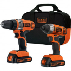 Black&amp;amp;Decker set Autofiletanta si masina cu impact foto