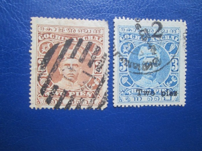 TIMBRE INDIA COCHIN 1922-29