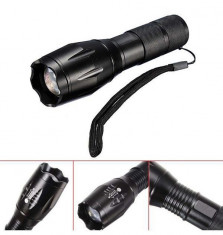 Lanterna 2200LM CREE XM-L T6 LED cu Zoom - Shockproof foto